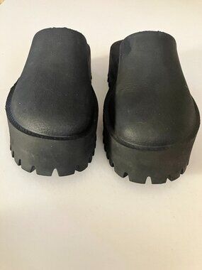 Women’s Black Platform Clog Mule - Sleek Slip-On Comfort